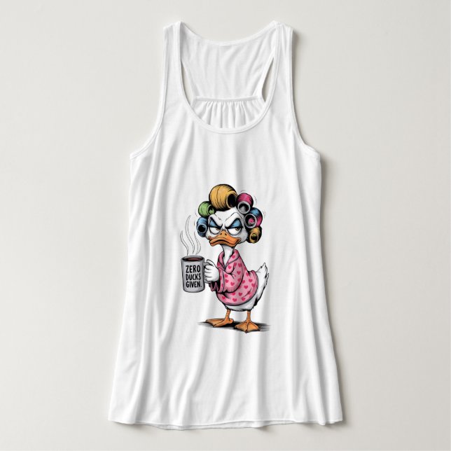 Zero Ducks Given  Linne Med Racerback (Design framsida)