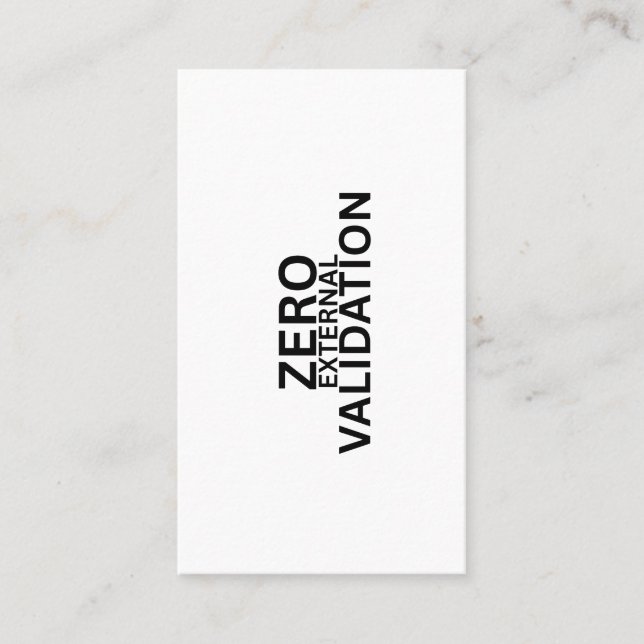 Zero External Validation Elegant Networking Cards Visitkort (Framsida)
