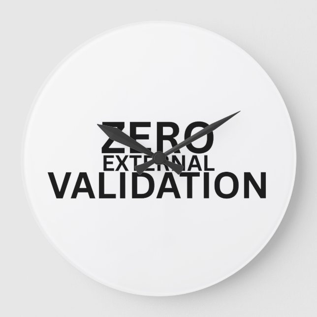 Zero External Validation Modern Acrylic Clock Stor Klocka (Framsida)