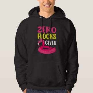 Zero Flocks Given Pink Flamingo Wading Bird Hoodie