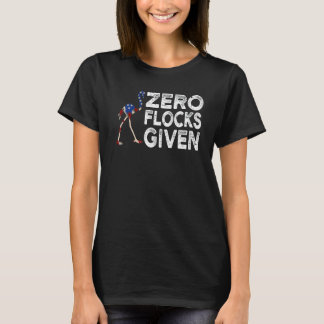 Zero Flocks Given Usa Flag Pink Flamingo T Shirt