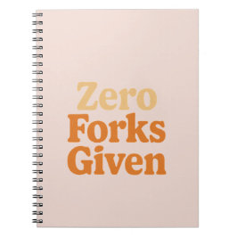 Zero Forks Given Retro Notebook Anteckningsbok