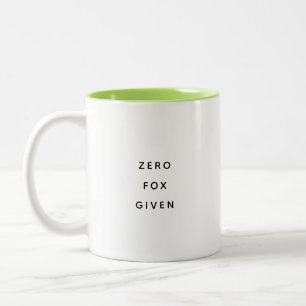 Zero Fox Given Kontor Humor Tvåtons Mugg