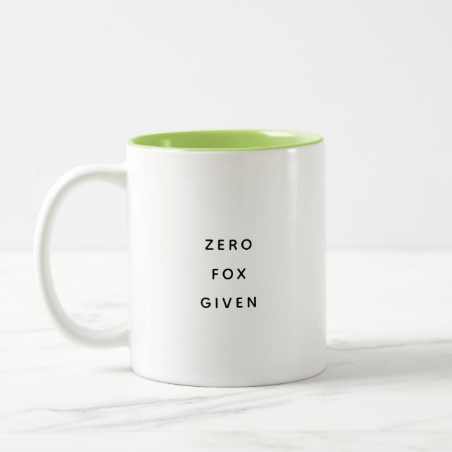 Zero Fox Given Kontor Humor Tvåtons Mugg (Vänster)