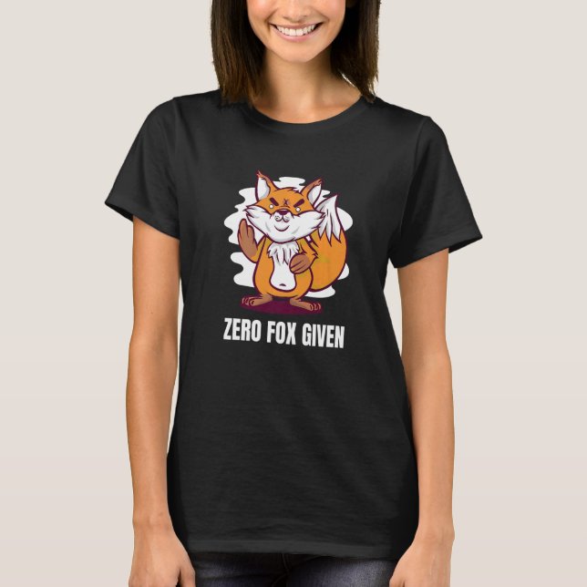 Zero Fox Given pun räv  T Shirt (Framsida)