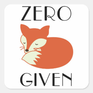 Zero Fox har angetts Fyrkantigt Klistermärke