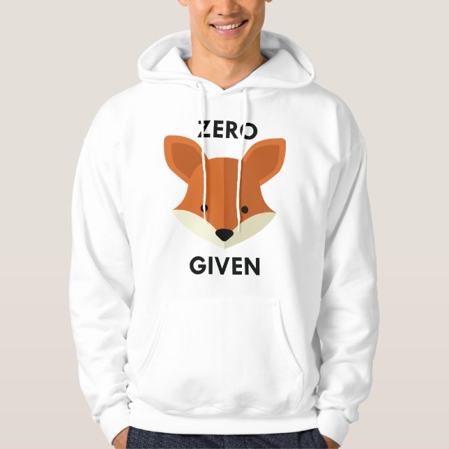 Zero Fox har angetts Hoodie (Framsida)