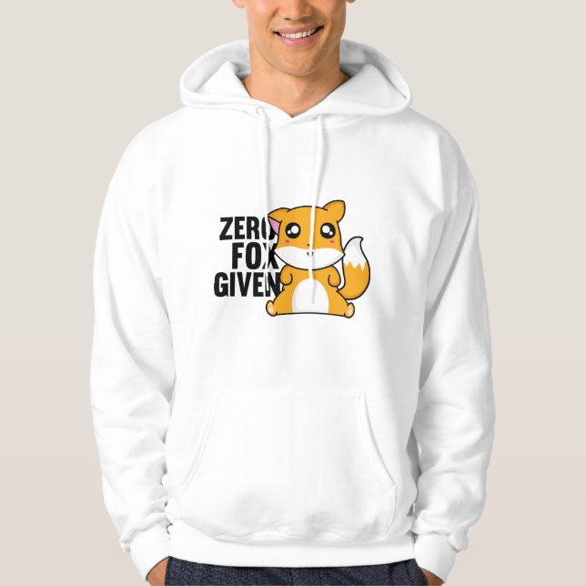 Zero Fox har angetts Hoodie (Framsida)