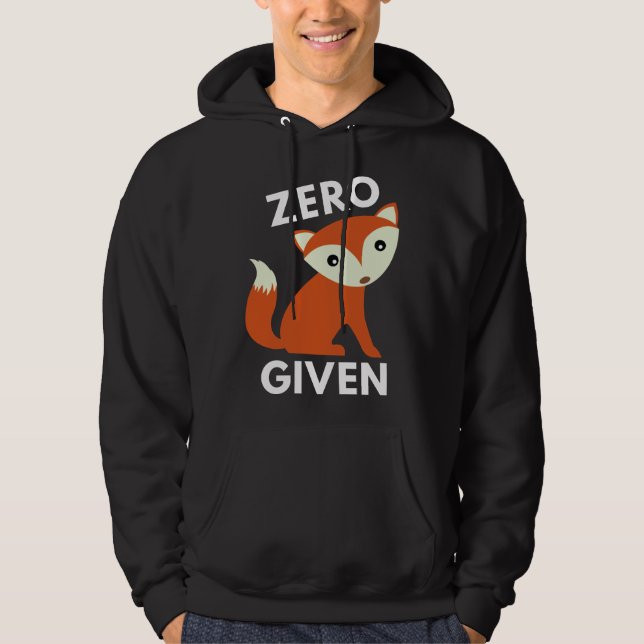 Zero Fox har angetts Hoodie (Framsida)
