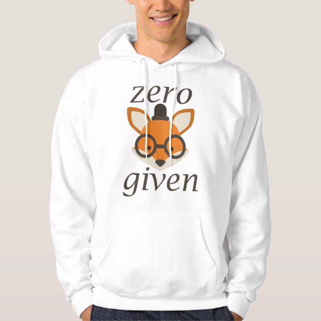 Zero Fox har angetts Hoodie (Framsida)