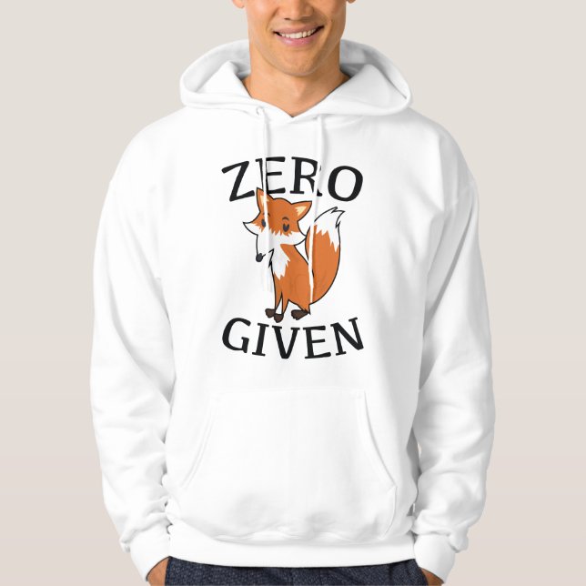 Zero Fox har angetts Hoodie (Framsida)