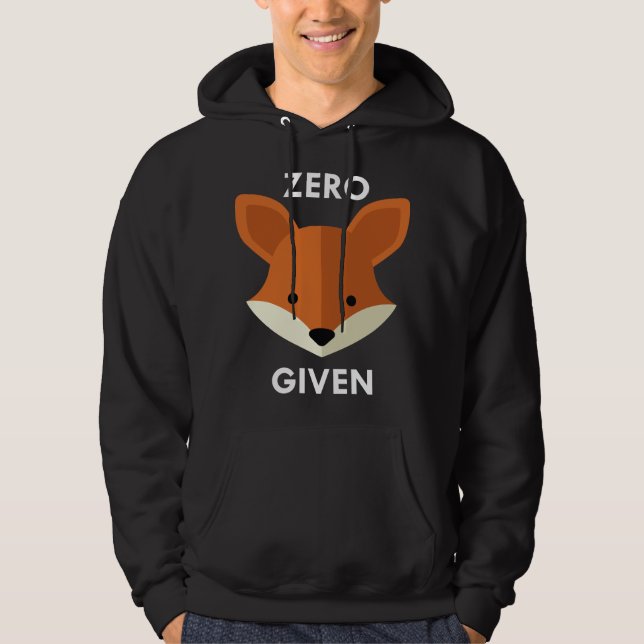 Zero Fox har angetts Hoodie (Framsida)