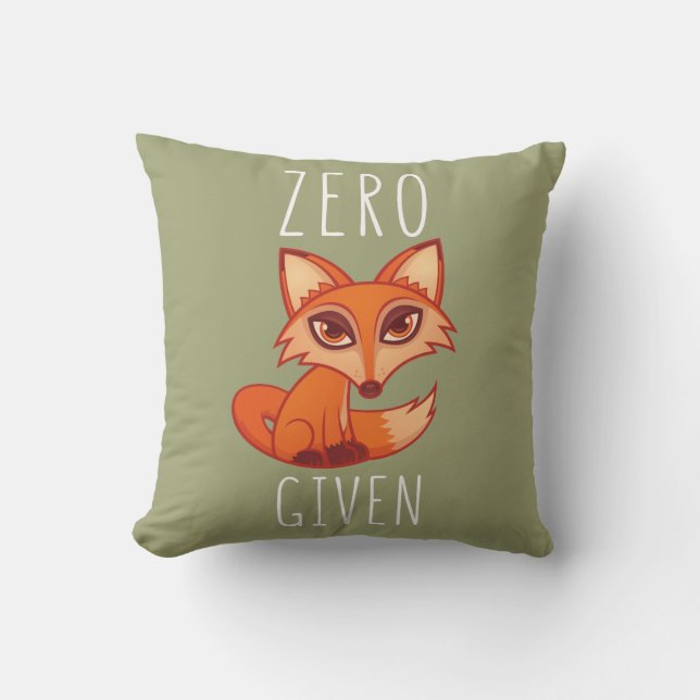 Zero Fox har angetts Kudde (Framsida)