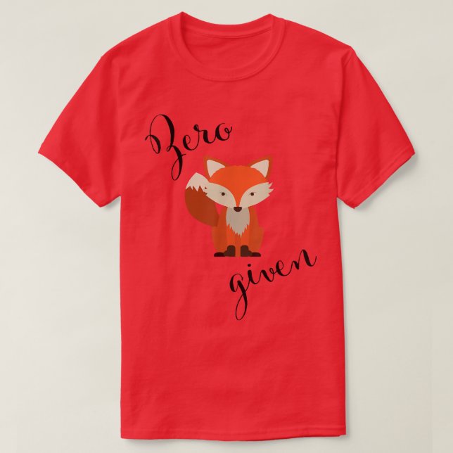 Zero Fox har angetts T Shirt (Design framsida)