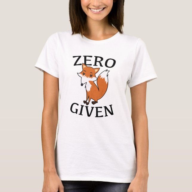 Zero Fox har angetts T Shirt (Framsida)