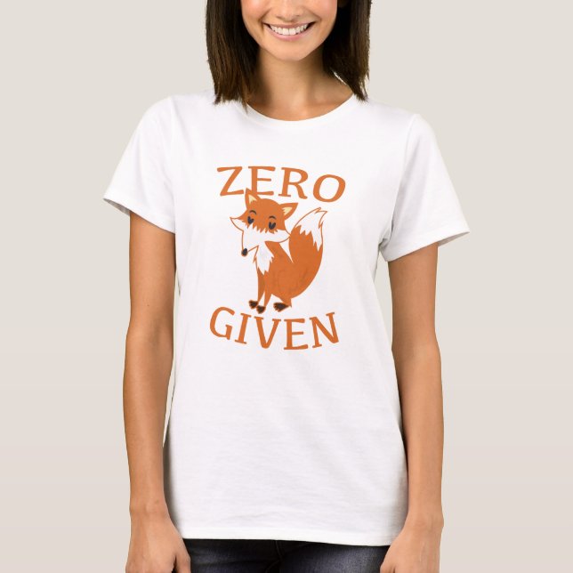 Zero Fox har angetts T Shirt (Framsida)