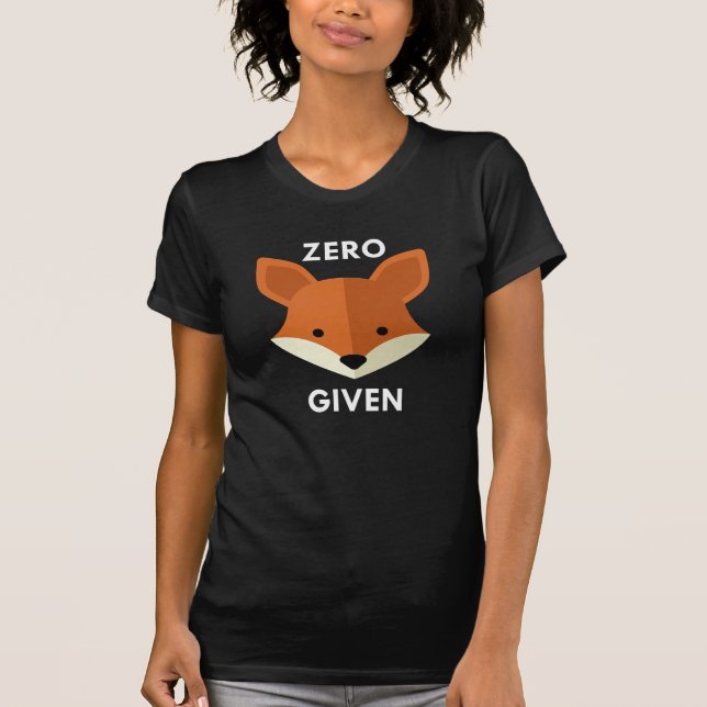 Zero Fox har angetts T Shirt (Framsida)