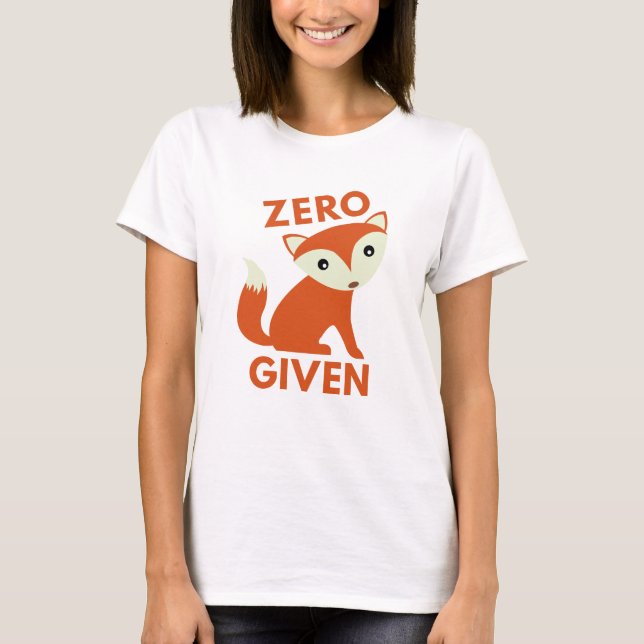 Zero Fox har angetts T Shirt (Framsida)