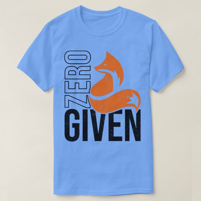 Zero Fox har angetts T Shirt (Design framsida)