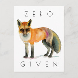 Zero Fox har angetts Vykort