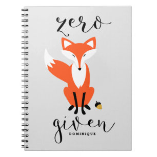 Zero Fox med en fin Pun-Personlig bärbar dator Anteckningsbok