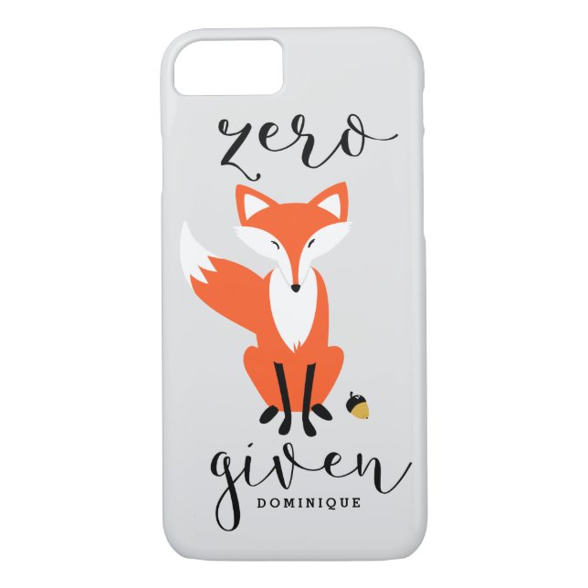 Zero Fox med funny Pun-Personlig Case-Mate iPhone Skal (Baksida)