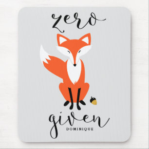 Zero Fox med funny Pun Personlig Mousepad Musmatta