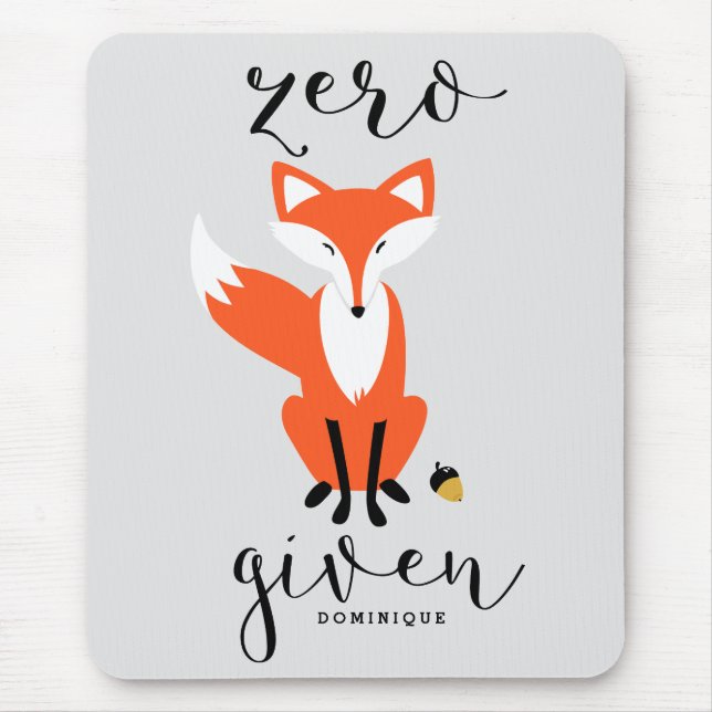 Zero Fox med funny Pun Personlig Mousepad Musmatta (Framsidan)