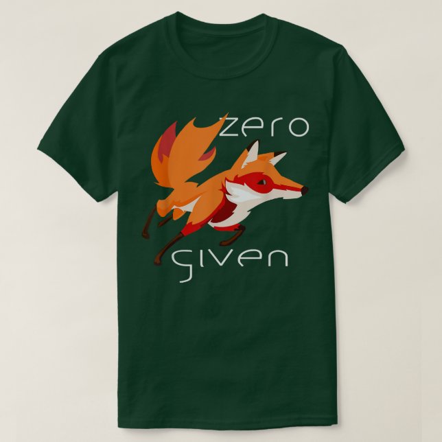Zero Fox med Funny Pun T-Shirt (Design framsida)