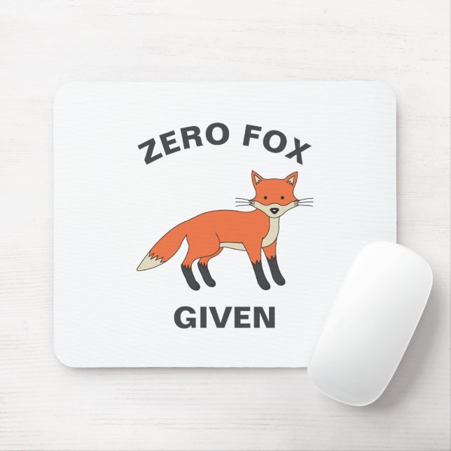 Zero Fox med FUNNY Sarcasm Vilda djur Pun Musmatta (Med mus)