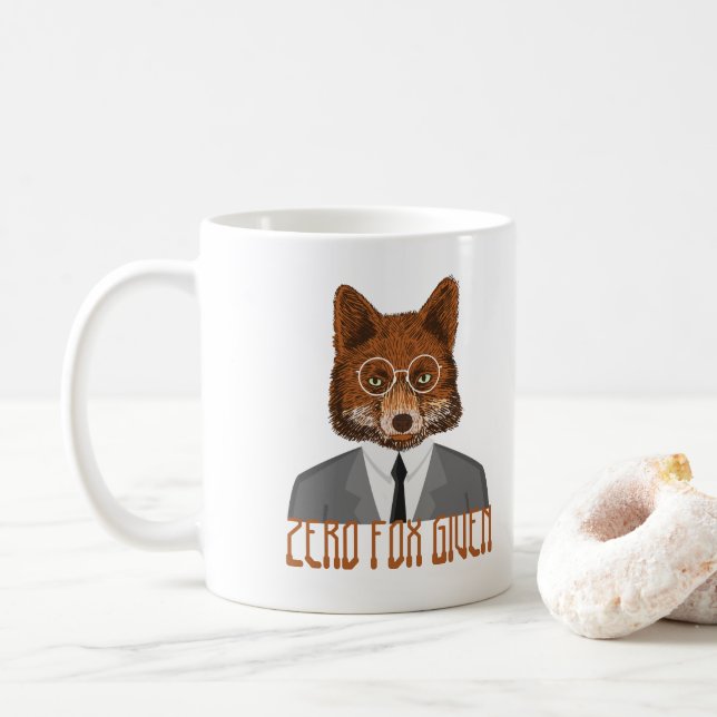 Zero Fox med Humor Kaffemugg (Med munk)