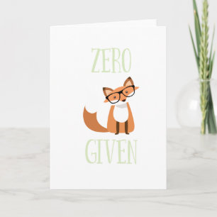 Zero Fox med lustigt djurfox Helgkort