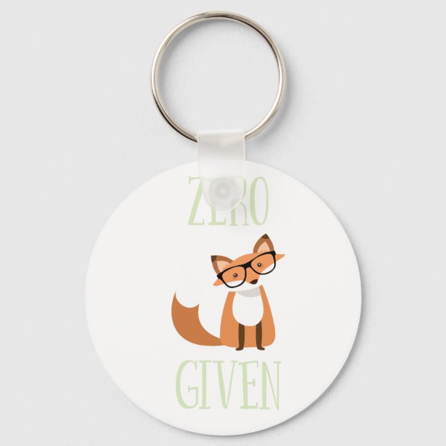 Zero Fox med lustigt djurfox Nyckelring (Framsida)