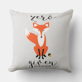 Zero Fox med Personlig Pillow för den finniga pun Kudde