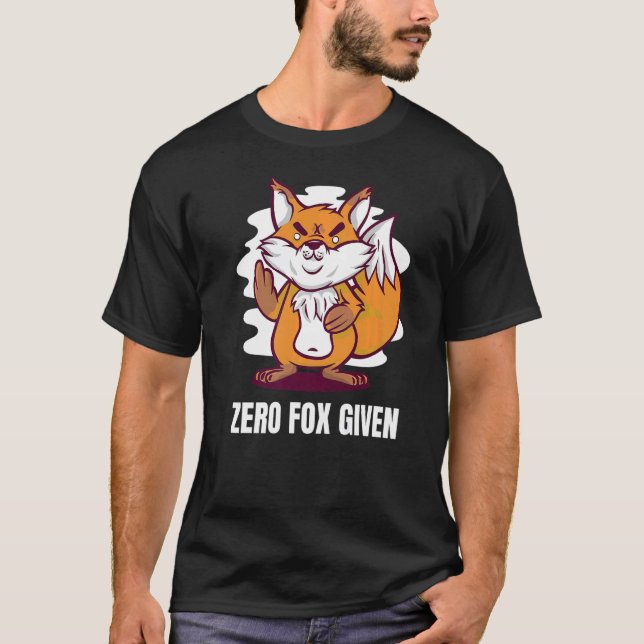 Zero Fox med pun räv T Shirt (Framsida)
