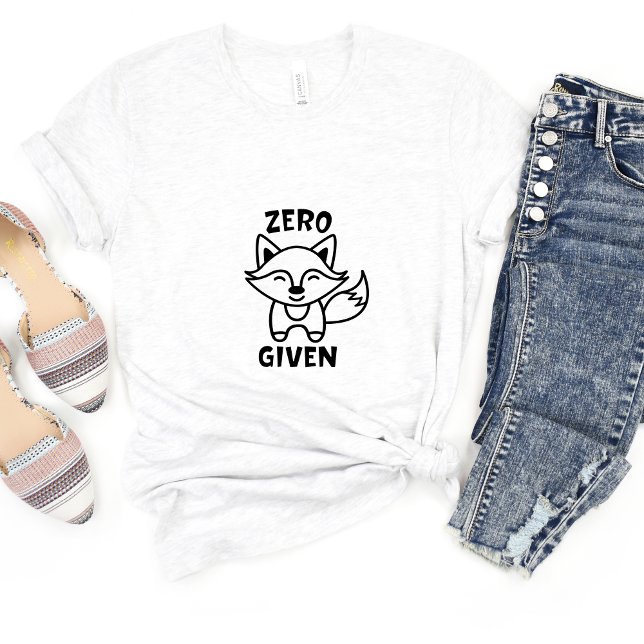 Zero Fox med Sarcasm Funny Meme T-shirt (Skapare uppladdad)