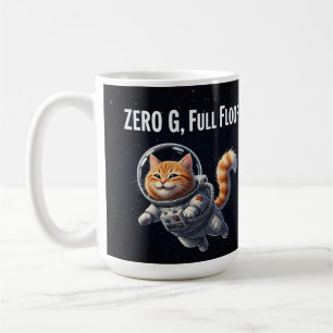 Zero G, Full Floof! Bedårande Rymdkatt Kaffemugg