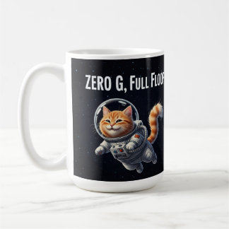Zero G, Full Floof! Bedårande Rymdkatt Kaffemugg