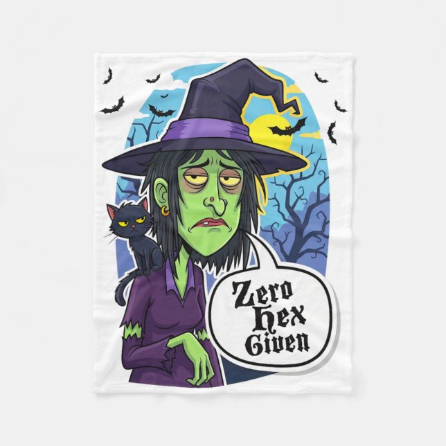 Zero Hex med funny Witch Halloween Costume Tee Fleecefilt (Framsidan)