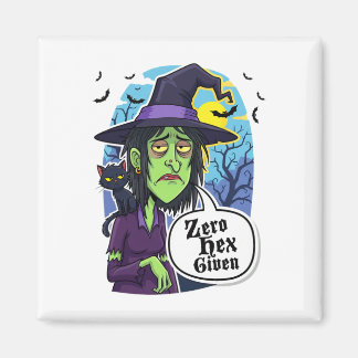 Zero Hex med funny Witch Halloween Costume Tee Magnet