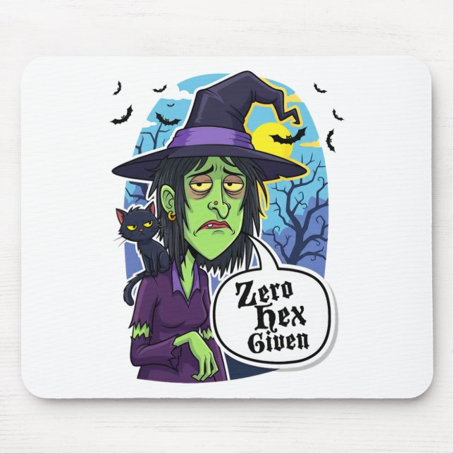 Zero Hex med funny Witch Halloween Costume Tee Musmatta (Framsidan)