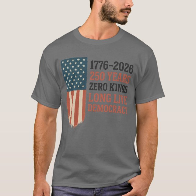 ZERO KUNG LONG LIVE DEMOKRATI T SHIRT (Framsida)
