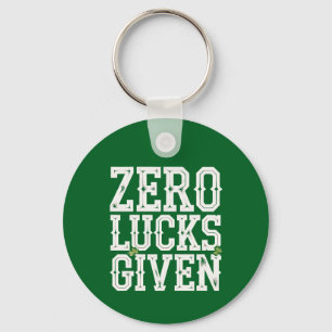 Zero Lucks Given Roligt St Patrick's Day Irländska Nyckelring