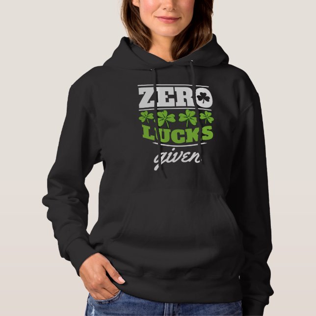 Zero lucks given Shamrock C leaf T Shirt (Framsida)