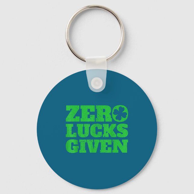 Zero Lucky Given Roligt St Patricks Day 2020 Prese Nyckelring (Framsida)