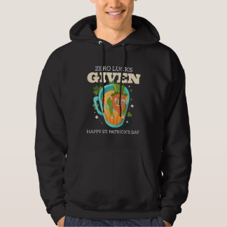 Zero Lucky Given Roligt St Patrick's Day St Paddys Hoodie