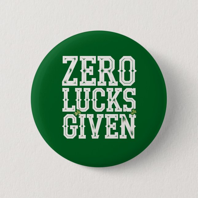 Zero Luckytalanger Roligt St Patrick's Day Irländs Knapp (Framsida)