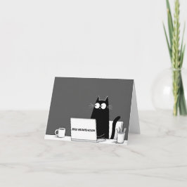 Zero Meowtivation Cat – Funny Lazy Work Cartoon Tack Kort