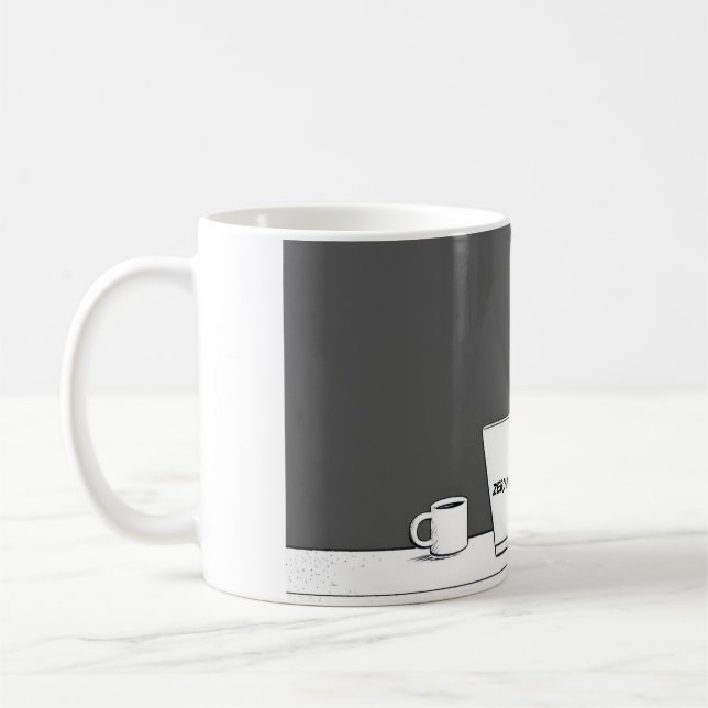 Zero Meowtivation Katt – Rolig Lat Arbetsrelaterad Kaffemugg (Vänster)