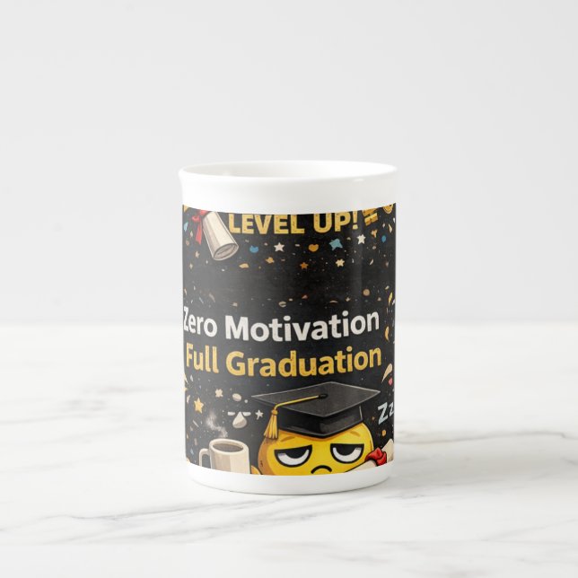 Zero Motivation Full Graduation Funny Shirt  Benporslin Mugg (Framsidan)